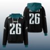 Eagles Saquon Barkley 26 Signature Waffle Hoodie 3