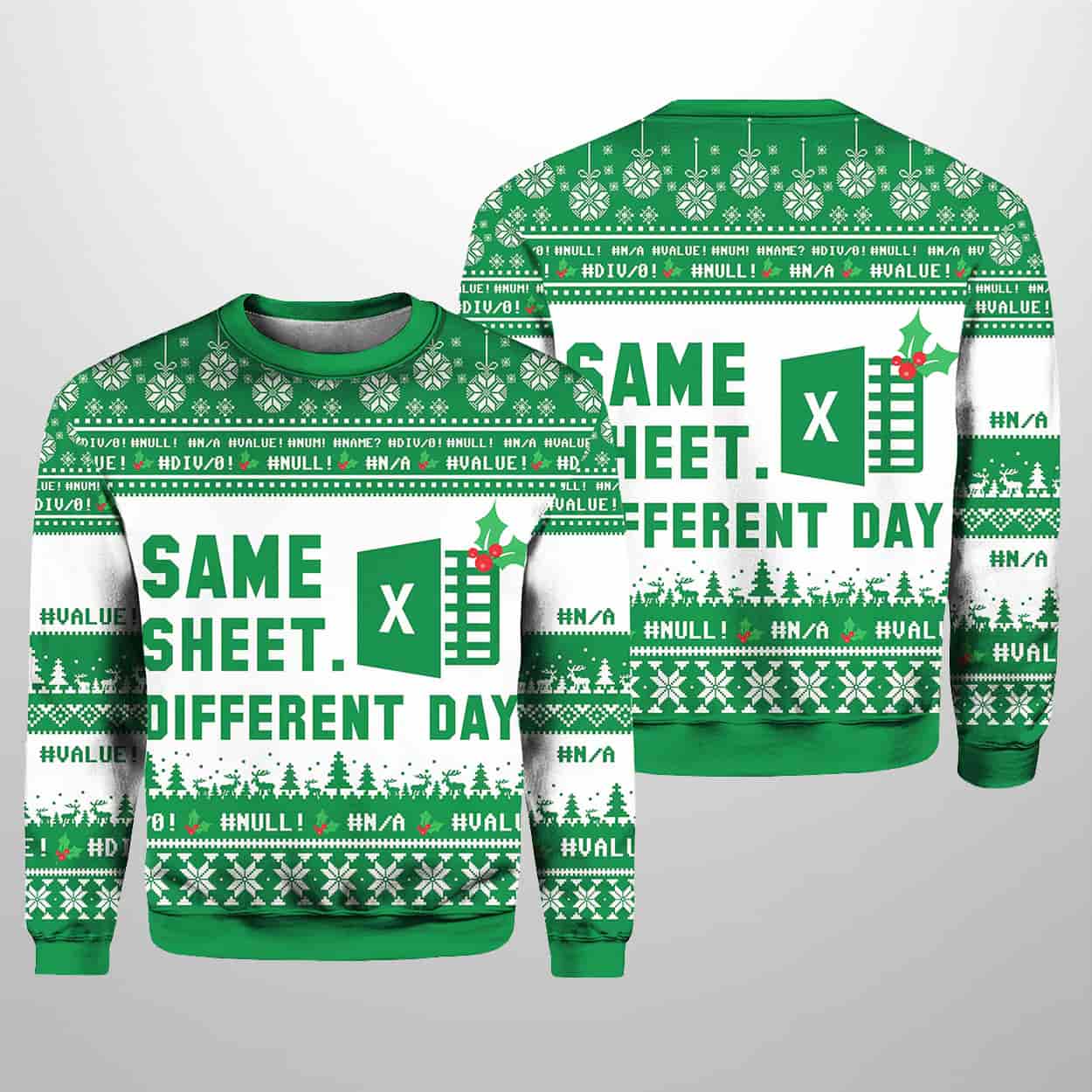 Excel Same Sheet Different Day Ugly Christmas Sweater