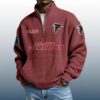 Falcons Est 1965 Stand Collar Half Zip Waffle Sweatshirt