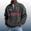 Falcons Est 1965 Stand Collar Half Zip Waffle Sweatshirt 2