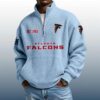 Falcons Est 1965 Stand Collar Half Zip Waffle Sweatshirt 3