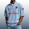 Falcons Est 1965 Waffle Stand Collar Half Zip Polo Shirt 3