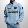 Fighting Irish Est 1887 Waffle Stand Collar Half Zip Sweatshirt 2
