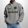 Fighting Irish Est 1887 Waffle Stand Collar Half Zip Sweatshirt 4