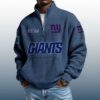 Giants Est 1925 Stand Collar Half Zip Waffle Sweatshirt