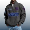 Giants Est 1925 Stand Collar Half Zip Waffle Sweatshirt 2