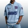Giants Est 1925 Waffle Stand Collar Half Zip Polo Shirt 3