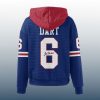 Giants Jaxson Dart 6 Signature Waffle Hoodie 3