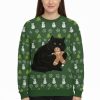 Gingerbread Black Cat Ugly Christmas Sweater 3