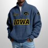 Hawkeyes Tech Est 1889 Waffle Stand Collar Half Zip Sweatshirt 4