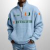 Hurricanes Est 1926 Waffle Stand Collar Half Zip Sweatshirt 3