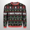 I Hate People Christmas Ugly Sweater 2