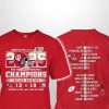 Indiana 2025 Big Ten Champions Two-Sided Shirt