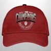 Indiana 2025 Big Ten Football Conference Champions Quarter Zip Hoodie 2