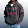 Indians Est 1894 Quarter Zip Waffle Hoodie 2