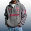 Indians Est 1894 Quarter Zip Waffle Hoodie 5
