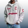 Indians Est 1894 Quarter Zip Waffle Hoodie 8