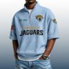Jaguars Est 1993 Waffle Stand Collar Half Zip Polo Shirt 3