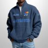 Jayhawks Est 1890 Waffle Stand Collar Half Zip Sweatshirt 4