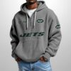 Jets Est 1959 Half Zip Waffle Hoodie2