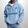Lions Est 1930 Half Zip Waffle Hoodie