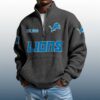 Lions Est 1930 Stand Collar Half Zip Waffle Sweatshirt 2