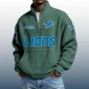 Lions Est 1930 Stand Collar Half Zip Waffle Sweatshirt 3