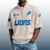 Lions Est 1930 Waffle Stand Collar Half Zip Polo Shirt 2
