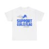 Lions Support Girls Flag Shirt