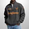 Longhorns Est 1894 Waffle Stand Collar Half Zip Sweatshirt 2