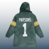MP 1 Green Bay Football Signature Unisex Blanket Hoodie 3