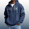 Mariners Est 1977 Quarter Zip Waffle Hoodie 2