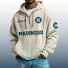 Mariners Est 1977 Quarter Zip Waffle Hoodie 6