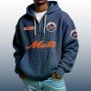Mets Est 1962 Quarter Zip Waffle Hoodie