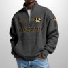 Missouri Est 1890 Waffle Stand Collar Half Zip Sweatshirt