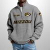 Missouri Est 1890 Waffle Stand Collar Half Zip Sweatshirt 2