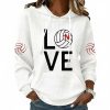 Nebraska Volleyball Love Print Waffle Hoodie 2