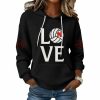 Nebraska Volleyball Love Print Waffle Hoodie 3