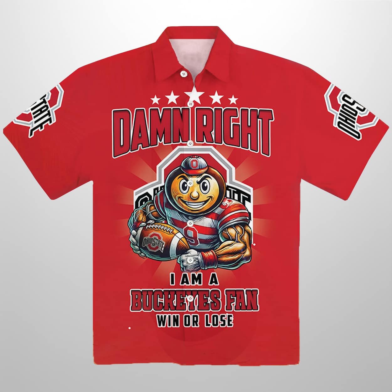 Ohio State Damn Right I Am A Buckeyes Fan Win Or Lose Hawaiian Shirt 2 Ohio State Damn Right I Am A Buckeyes Fan Win Or Lose Hawaiian Shirt 2