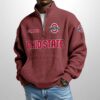 Ohio State Est 1890 Waffle Stand Collar Half Zip Sweatshirt