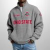Ohio State Est 1890 Waffle Stand Collar Half Zip Sweatshirt 2