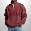 Ole Miss Est 1893 Waffle Stand Collar Half Zip Sweatshirt 3