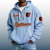 Orioles Est 1894 Quarter Zip Waffle Hoodie 3
