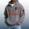 Orioles Est 1894 Quarter Zip Waffle Hoodie 5