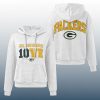 Packers All You Need Is Love 10 Waffle Hoodie 3