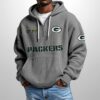 Packers Est 1919 Half Zip Waffle Hoodie2