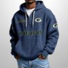 Packers Est 1919 Half Zip Waffle Hoodie3