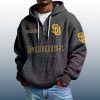 Padres Est 1969 Quarter Zip Waffle Hoodie 2