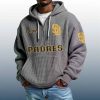 Padres Est 1969 Quarter Zip Waffle Hoodie 5