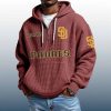 Padres Est 1969 Quarter Zip Waffle Hoodie 7